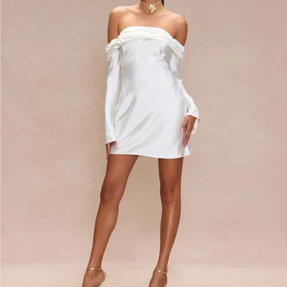 Elegant Off-Shoulder White Dress
